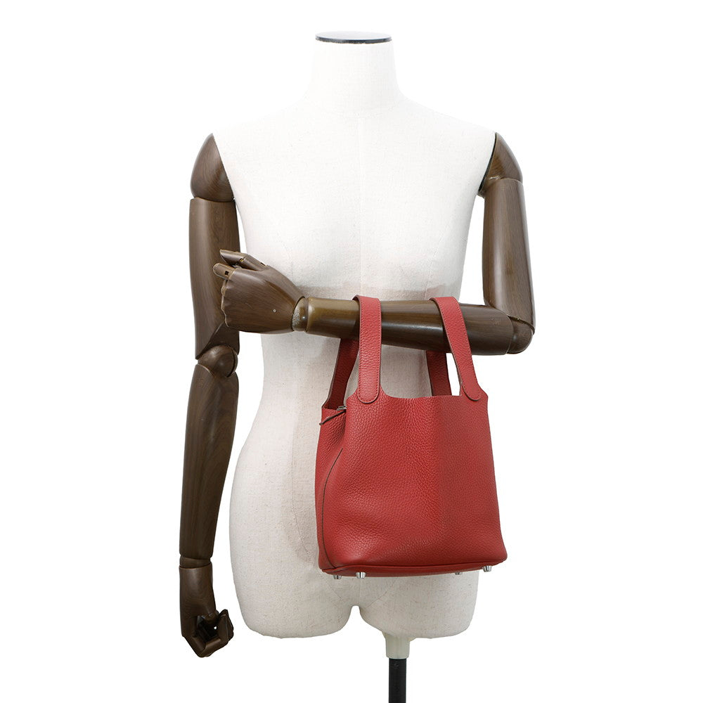 HERMES Picotin Lock Ruby Taurillon Clemence Size PM