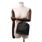 HERMES Halzan Black Taurillon Clemence Size 25