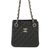 CHANEL Matelasse Chain Bucket Shoulder Bag BlackAS3176 Caviar Leather Size Mini