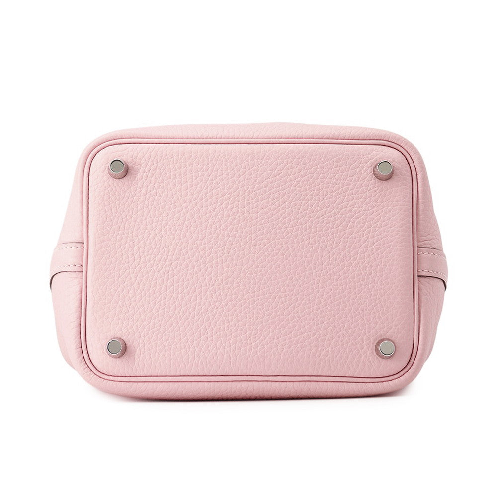 HERMES Picotin Lock Rose Sakura Taurillon Clemence Size PM
