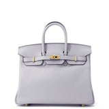 HERMES Birkin Green Pantan Swift Leather Size 25