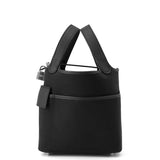 HERMES Picotin Lock Cargo Black Towar Goeran Swift Leather Size PM