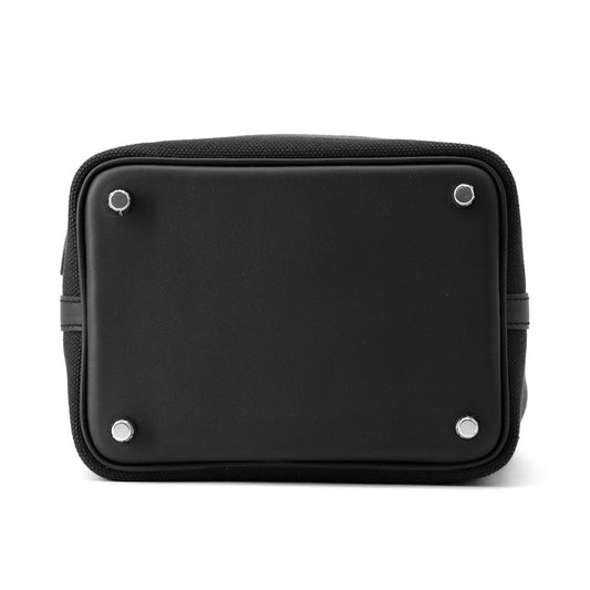 HERMES Picotin Lock Cargo Black Towar Goeran Swift Leather Size PM