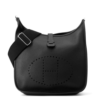HERMES Evelyne3 Black Taurillon Clemence Size GM