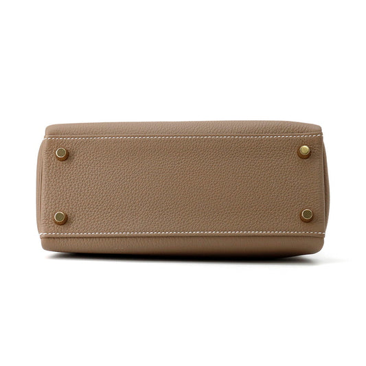 HERMES Kelly Retourne Etoupe Togo Leather Size 25