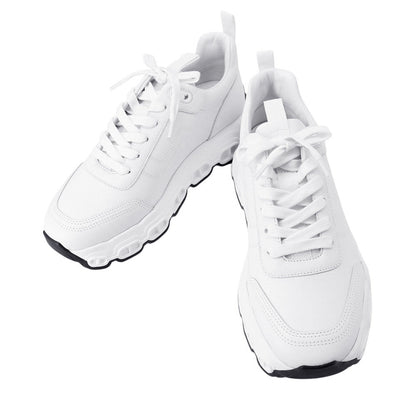 HERMES Sneakers "Impulse" WhiteH252014Z Technical Fabric Leather Size 38.5