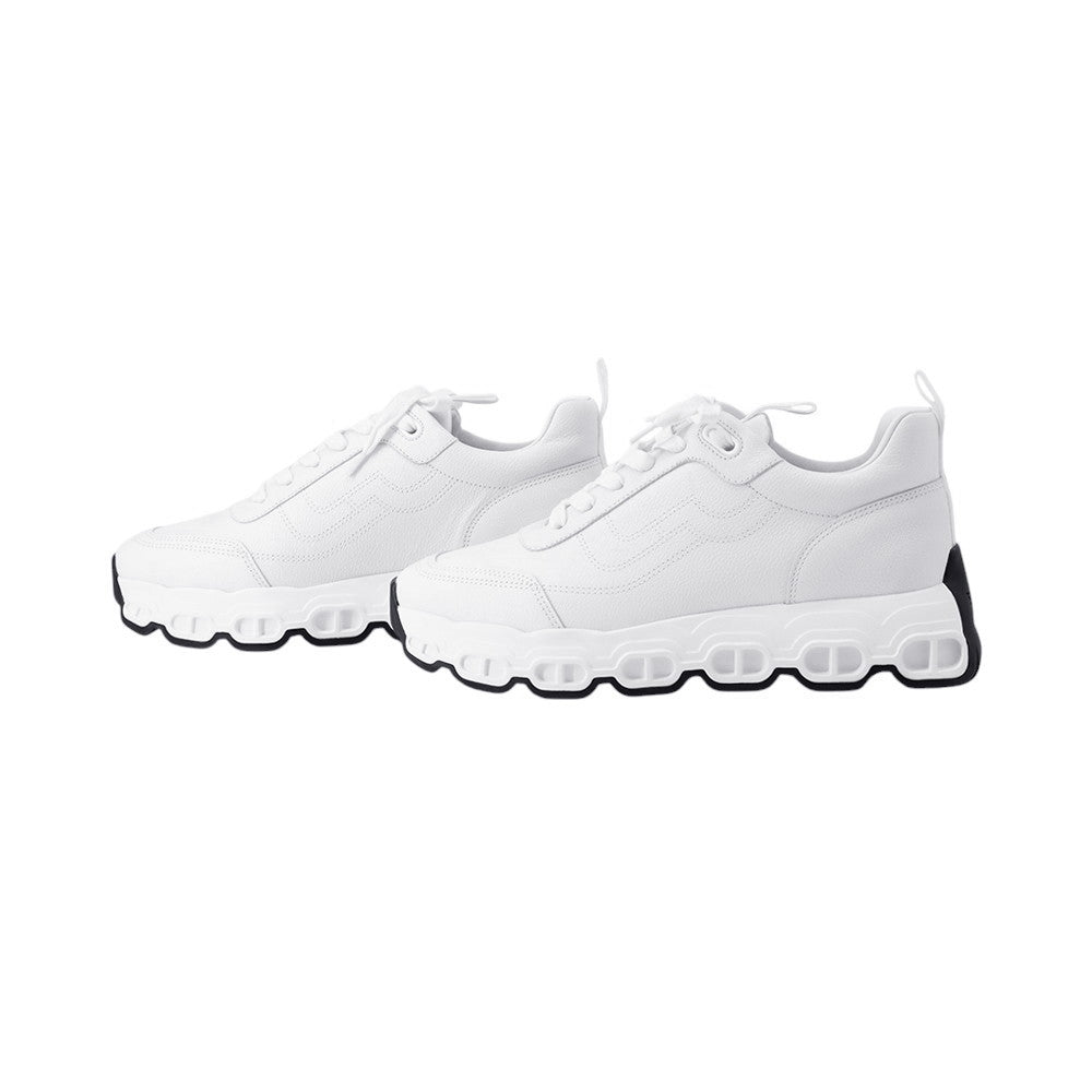 HERMES Sneakers "Impulse" WhiteH252014Z Technical Fabric Leather Size 38.5
