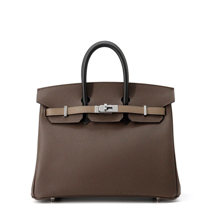 HERMES Birkin tricolor Ecorce/Etoupe/Black Epsom Size 25