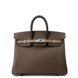 HERMES Birkin tricolor Ecorce/Etoupe/Black Epsom Size 25