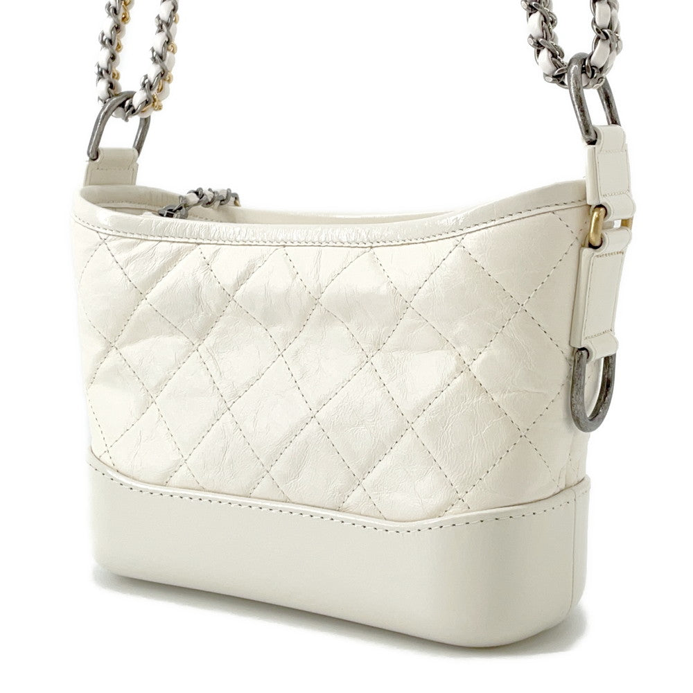 CHANEL Gabriel de CHANEL Hobo Bag WhiteA91810 Calf Leather Size Mini