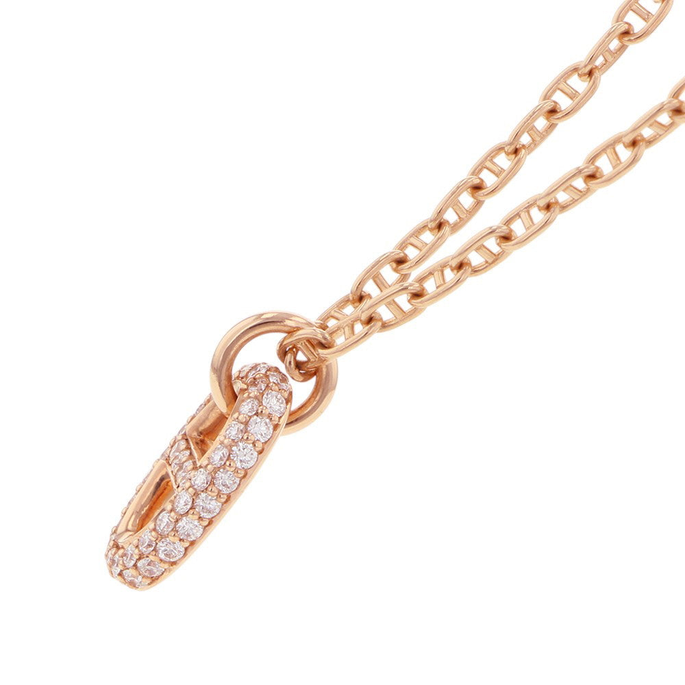 HERMES Chaine d'Ancre Farandole Pendant PM Size STH221303B 00ST 18K Pink Gold