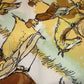 HERMES Carre LES AMAZONES Lady on Horseback Size 90 Yellow/Multicolor Silk100%