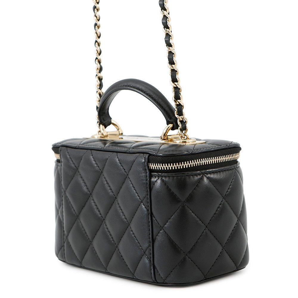 CHANEL Matelasse Chain Vanity BlackAP1472 Lambskin