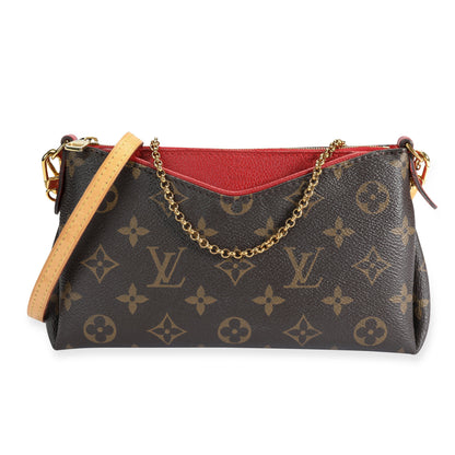 Louis Vuitton Louis Vuitton Monogram Canvas & Cerise Pallas Clutch
