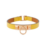 HERMES Rival Mini Bracelet Size T3 Jaune de Naples Swift Leather