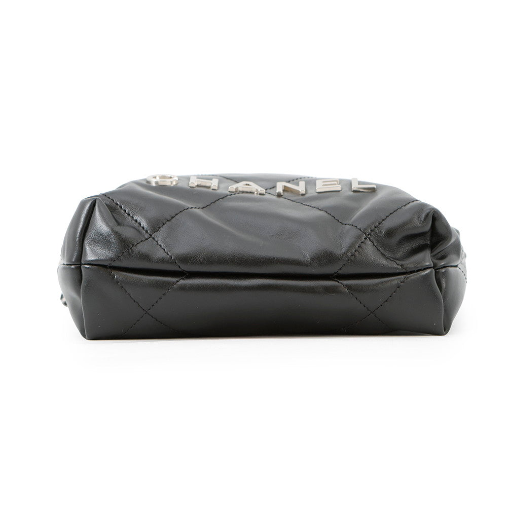 CHANEL CHANEL22 ChainShoulder Bag BlackAS3980 Shiny Calf Leather Size Mini