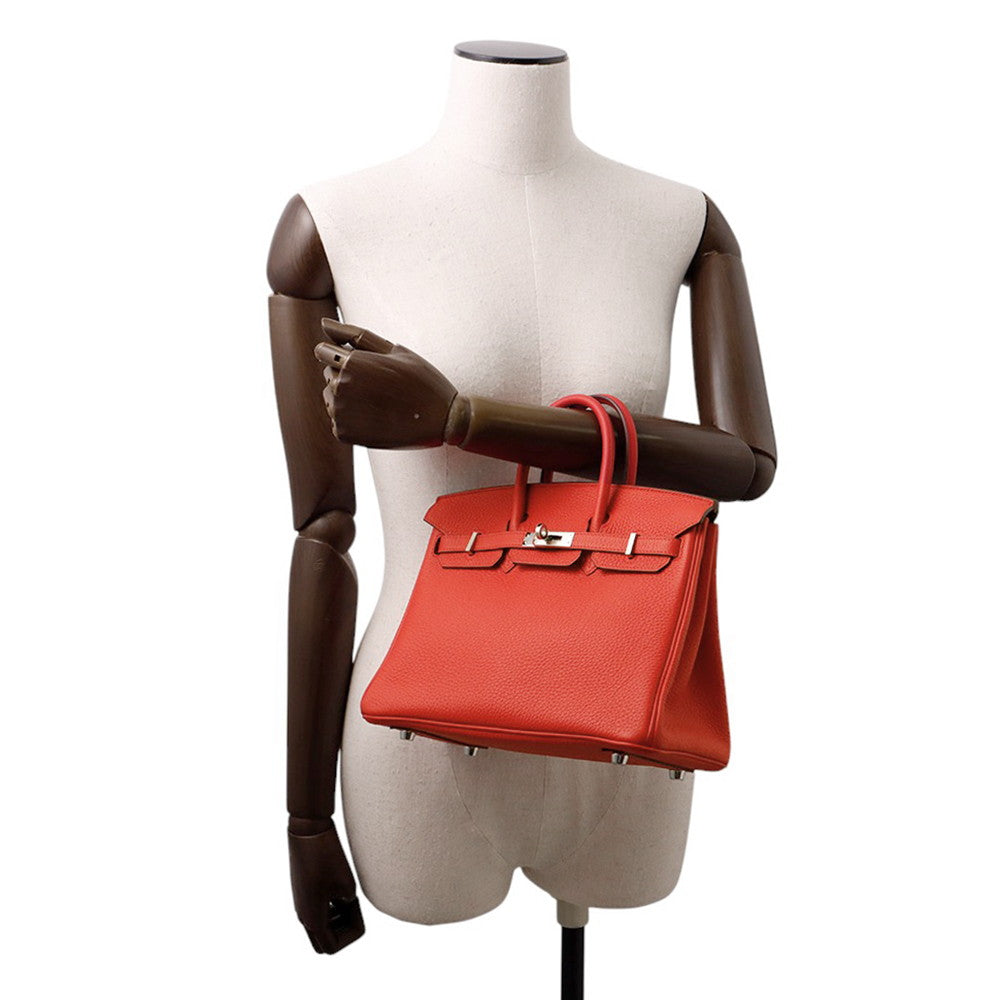 HERMES Birkin Rouge Tomate Togo Leather Size 25