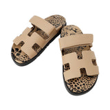 HERMES Sandals "Chypre" Beige・Argile242207Z Calf Leather Size 36