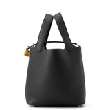 HERMES Picotin Lock Black Taurillon Clemence Size PM