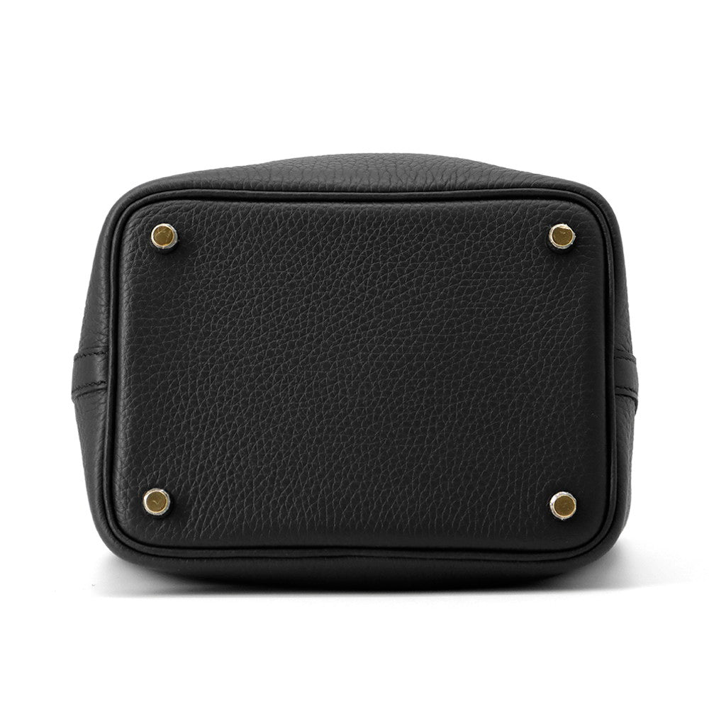 HERMES Picotin Lock Black Taurillon Clemence Size PM