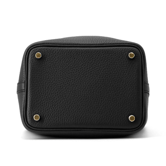 HERMES Picotin Lock Black Taurillon Clemence Size PM
