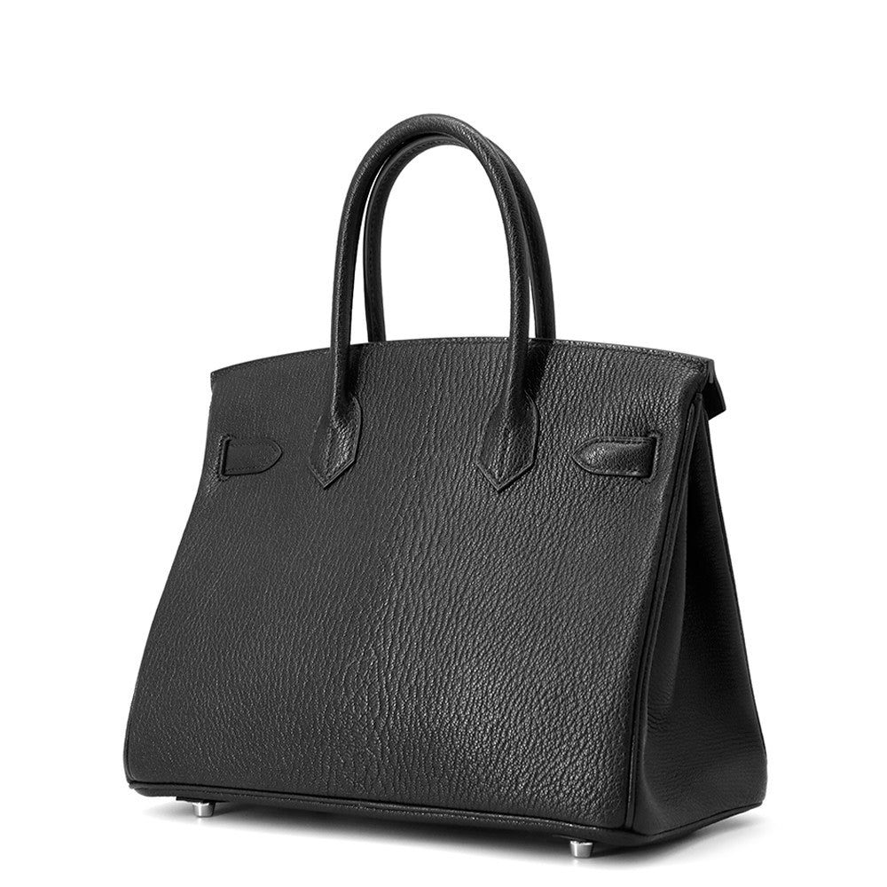 HERMES Birkin Black Chevre Myzore Goatskin Size 30
