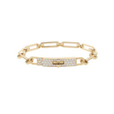 HERMES Kelly Chain Diamond Bracelet Size SHH218471B 00SH 18K Yellow Gold