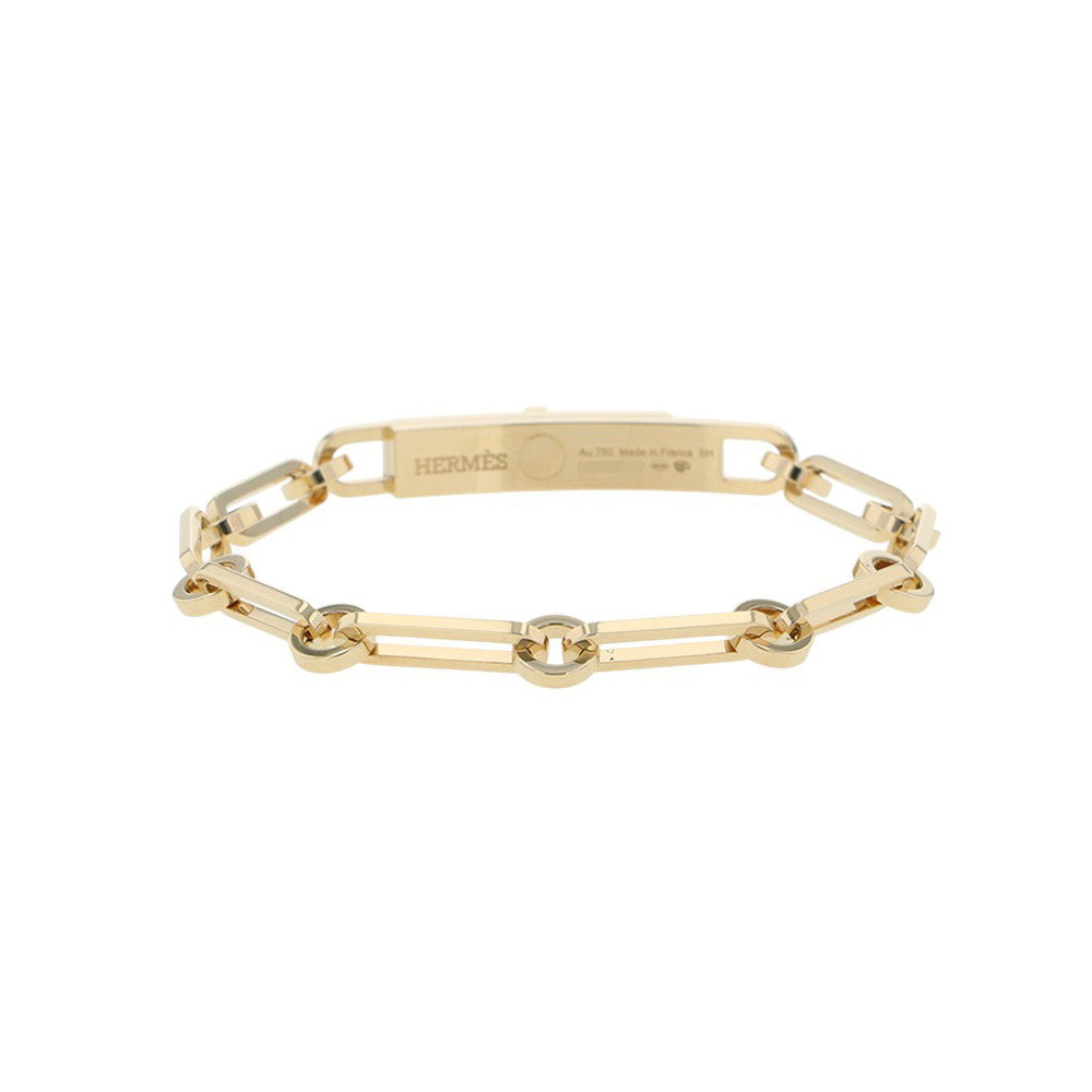 HERMES Kelly Chain Diamond Bracelet Size SHH218471B 00SH 18K Yellow Gold