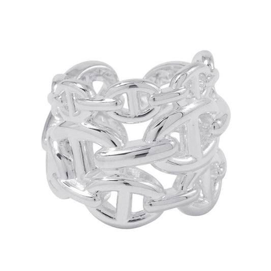 HERMES Chaine d'Ancre Anchene Ring Size GM/50/#10 SV925
