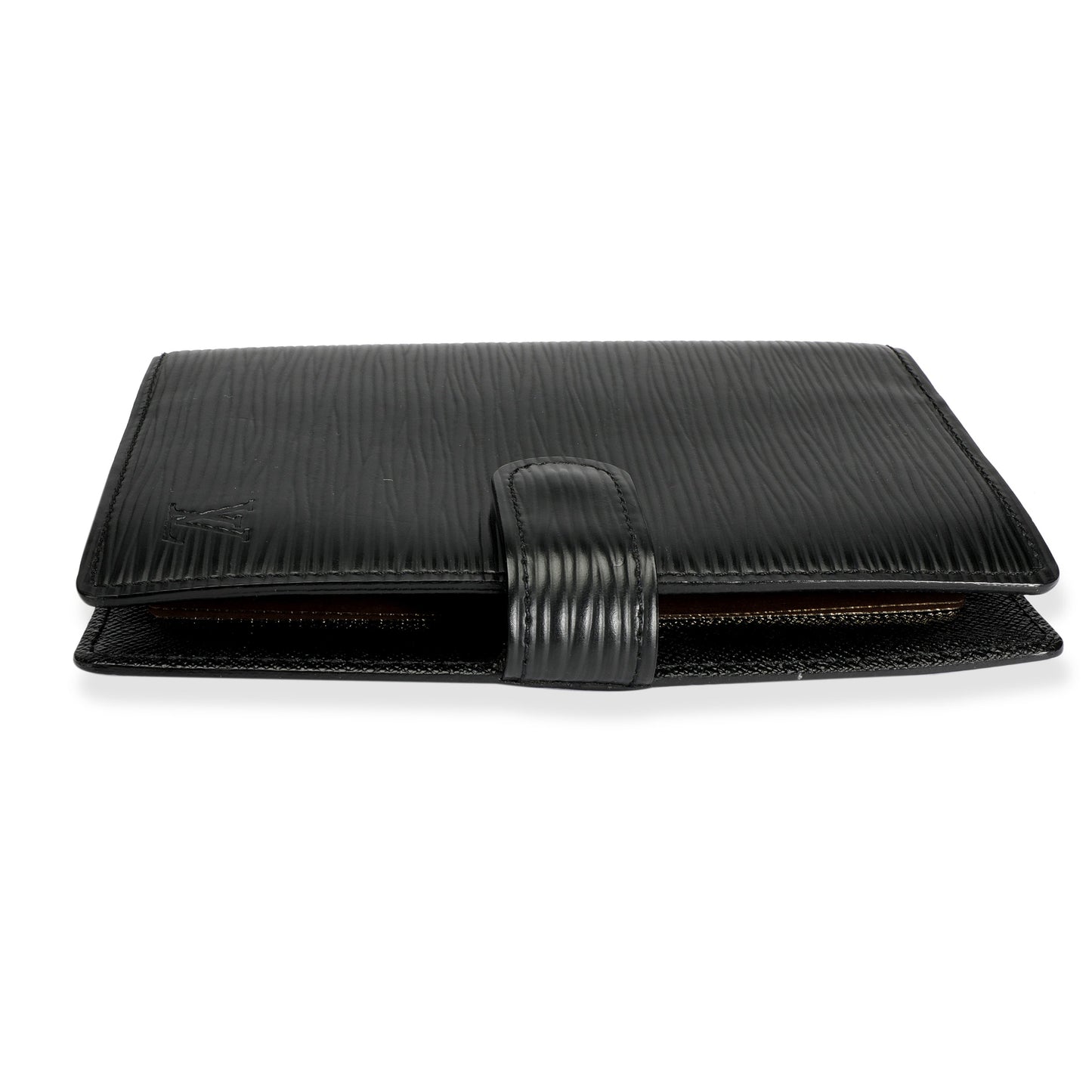 Louis Vuitton Louis Vuitton Black Epi Leather Small Ring Agenda Cover