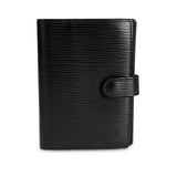 Louis Vuitton Louis Vuitton Black Epi Leather Small Ring Agenda Cover