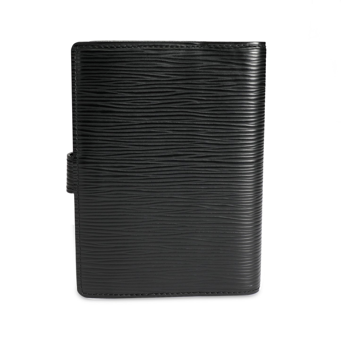 Louis Vuitton Louis Vuitton Black Epi Leather Small Ring Agenda Cover
