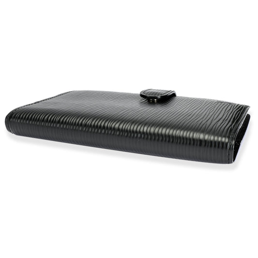 Louis Vuitton Louis Vuitton Black Epi Leather Small Ring Agenda Cover