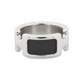 HERMES Orump Ring Size PM/S/#11 Black Epsom Metal