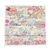 HERMES Carre Carre double-faced scarf "Millefeuille de Soi" Size 90 Vanille/ Pink / Blue Silk100%