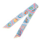 HERMES Twilly Funny Ice Cream Funny Ice Cream Blue Ciel/Rose Bonbon/Yellow Silk100%