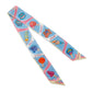HERMES Twilly Funny Ice Cream Funny Ice Cream Blue Ciel/Rose Bonbon/Yellow Silk100%