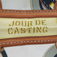HERMES Carre "Jules de Casting" Rose Pale/White/Vert Anglais Silk100% Size 70