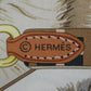 HERMES Carre "Jules de Casting" Rose Pale/White/Vert Anglais Silk100% Size 70