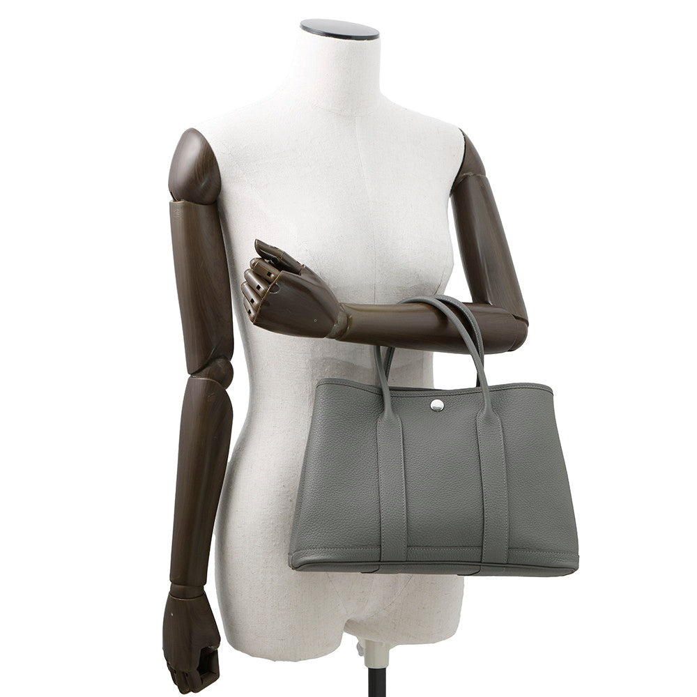 HERMES Garden Party Gris Meyer Negonda Leather