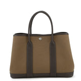 HERMES Garden Party Toundra/Ebene Toile Military Negonda Leather Size TPM