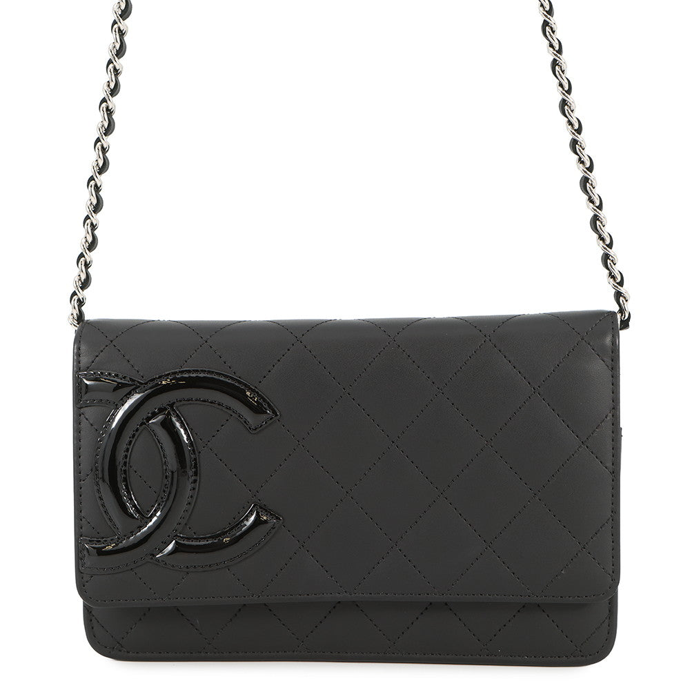 CHANEL Cambon Chain Wallet BlackA46646 Lambskin