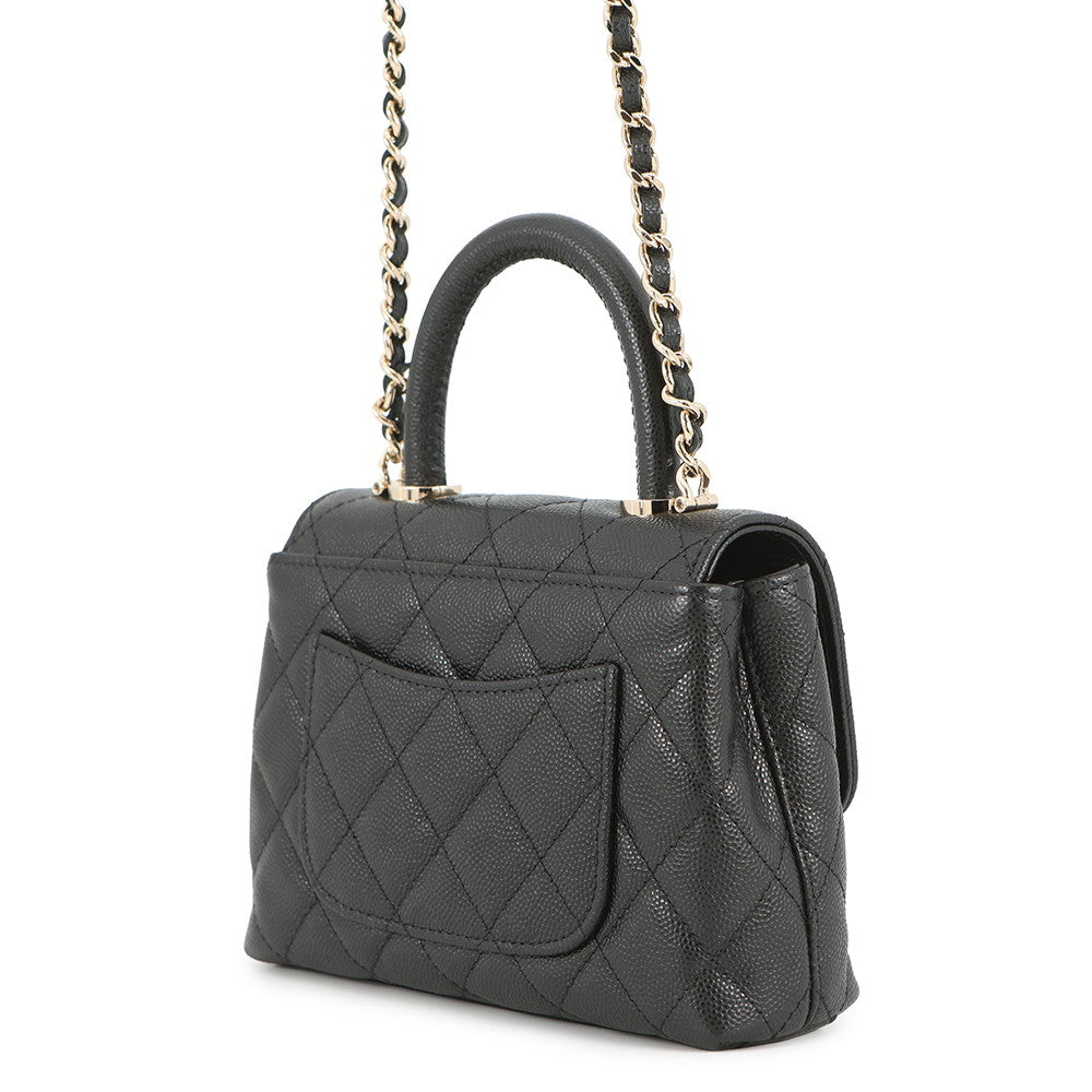 CHANEL Coco Handle 2wayChainShoulder BlackAP4244 Caviar Leather Size Minimini(16)