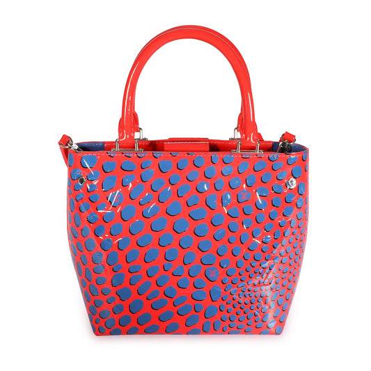 Louis Vuitton Louis Vuitton Limited Edition Red & Blue Vernis Jungle Dots Tote