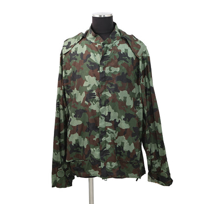 LOUIS VUITTON Camo Windbreaker Monogram Nylon Parka Size 56 GreenHJB08W Nylon100%