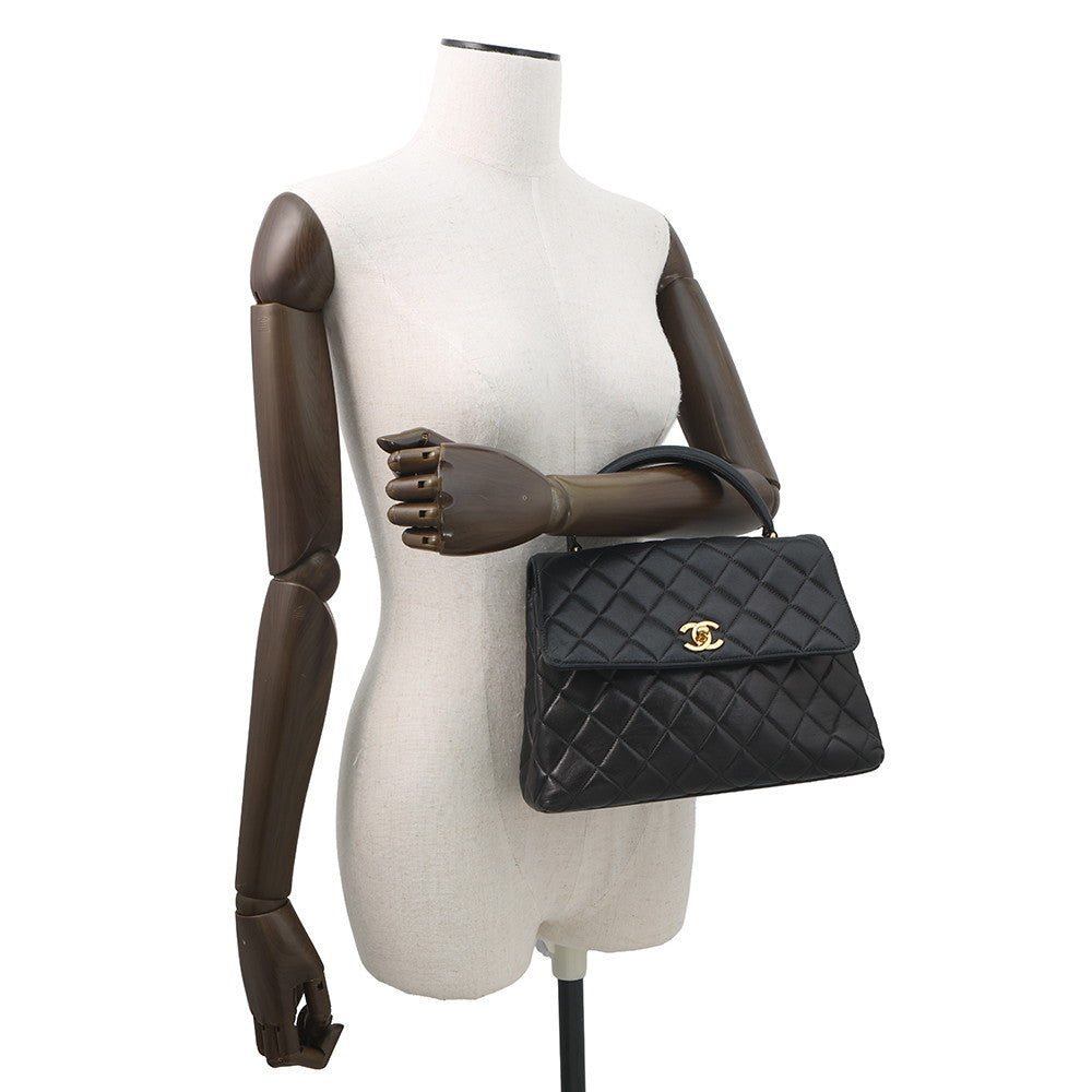 CHANEL Top handle Black Lambskin