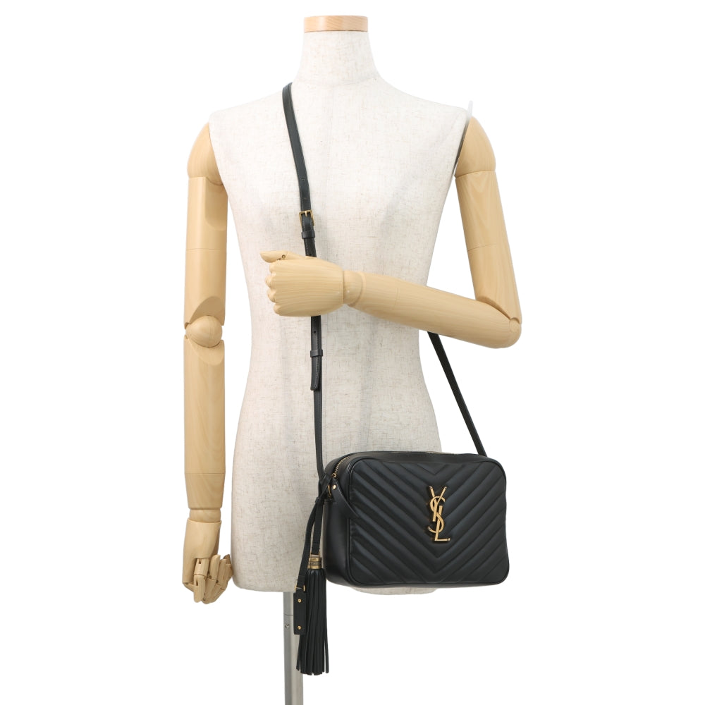 SAINT LAURENT PARIS Roux camera bag Black520534 Leather
