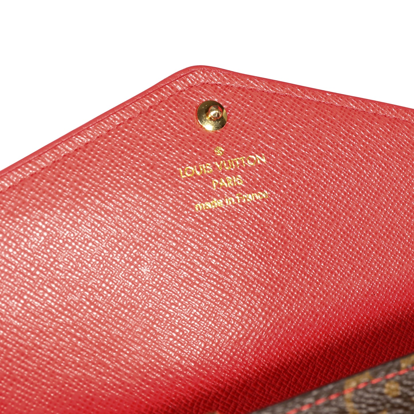 Louis Vuitton Louis Vuitton Poppy Leather & Monogram Canvas  Retiro Sarah Wallet