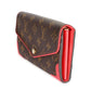 Louis Vuitton Louis Vuitton Poppy Leather & Monogram Canvas  Retiro Sarah Wallet