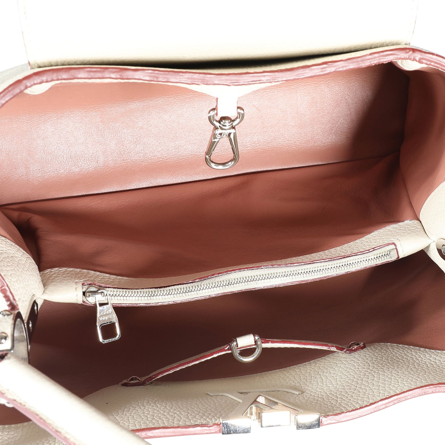 Louis Vuitton Louis Vuitton White Taurillon Leather Capucines MM